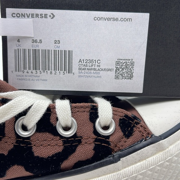 Converse WMNS CTAS LIFT HI BEAR NAP/BLACK/EGRET A12351C Platforms Sneakers - Picture 16 of 16